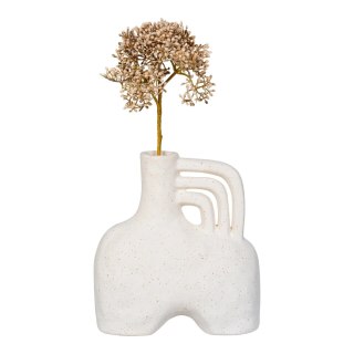 Ceramiczny wazon strukturalny japandi Mudai - 19,5x21,5 cm