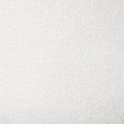 Makrofotografia białej tkaniny boucle (baranek) zastosowanej w fotelu Daisetsu, prezentująca pętelkową strukturę materiału.