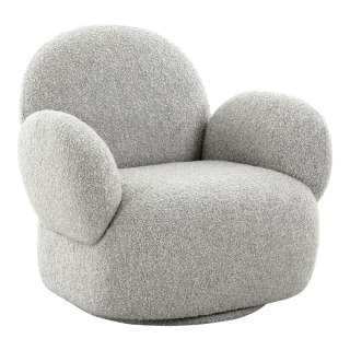 Obrotowy fotel kubełkowy japandi Misaki - 85x87x81 cm