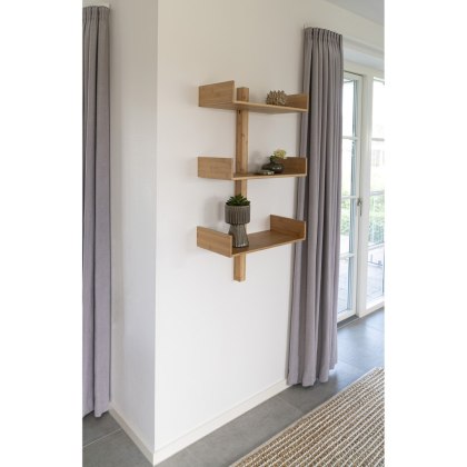 Bambusowa półka ścienna japandi Fukurou I - 102 cm