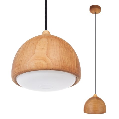 Lampa wisząca drewniana olchowa japandi Donguri II