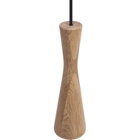 lampa wisząca drewniana japandi Shizuku smukła forma dębowa