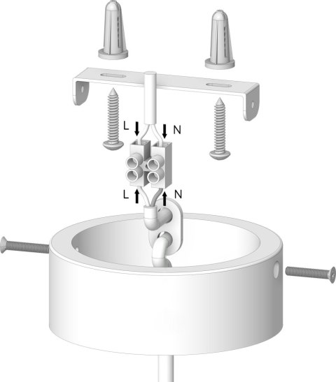 lampa wisząca Take elementy montażowe zestaw instalacyjny