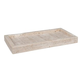 Trawertynowa taca prostokątna japandi 30,5x15 cm Ishi no torei