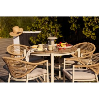 Ceramiczny komplet 4 talerzy obiadowych japandi Shusho II