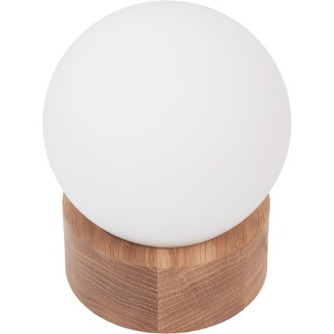 lampa stołowa kula hikari teburu widok produktu szkło i drewno