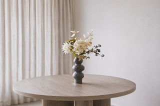 Ceramiczny wazon strukturalny japandi Tsuchi - 33 cm