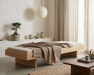 Wiskozowy pled dekoracyjny japandi 130x156 cm Attaki Mofu