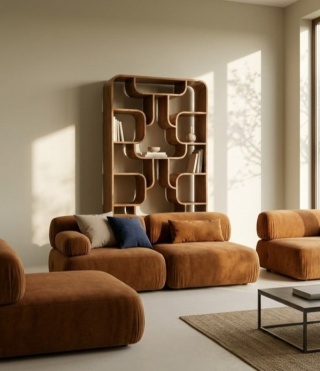 Drewniany regał ekspozycyjny japandi 180x90 cm Dokutsu