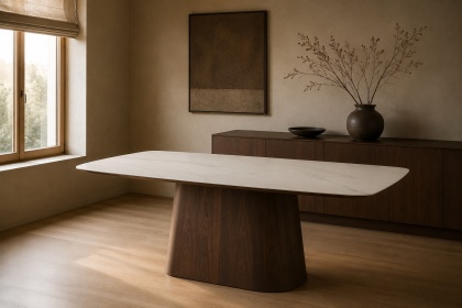 Ceramiczny stół prostokątny japandi Doha Kurai