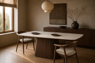 Ceramiczny stół prostokątny japandi Doha Kurai