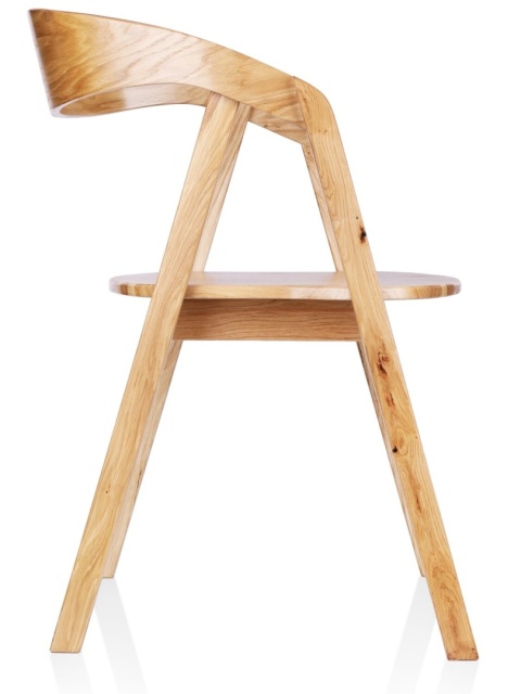 Krzesło dębowe Aori Natural Oak - widok z boku