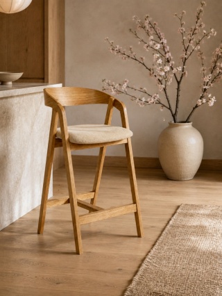 Dębowy hoker japandi Aori Oak Almond