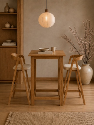 Dębowy hoker japandi Aori Oak Almond