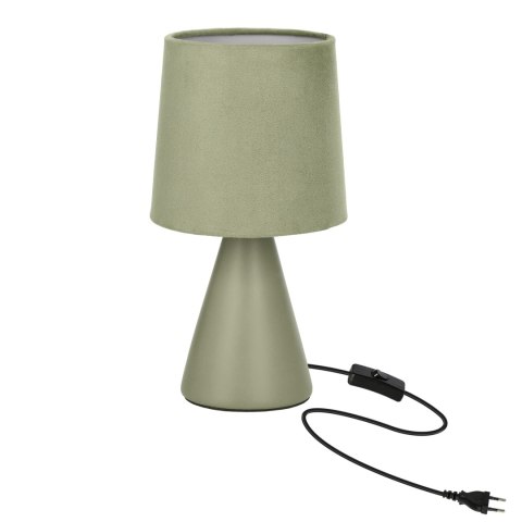 lampa stołowa japandi kokei teburu zielona widok produktu z kablem