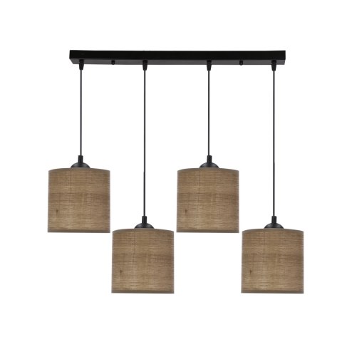 Lampa wisząca rattanowa orzechowa Kurumi IV – widok produktu na białym tle