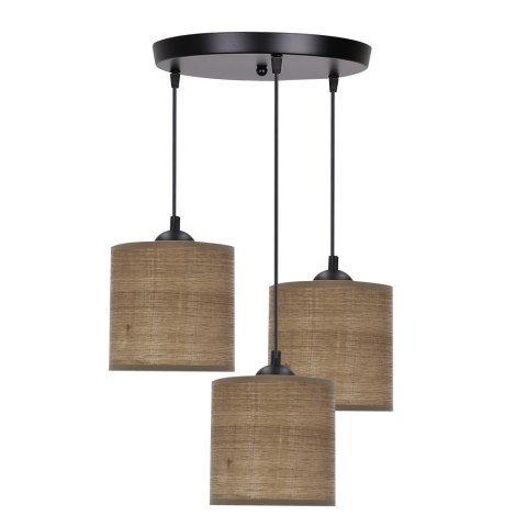 Lampa wisząca rattanowa orzechowa Kurumi III – widok produktu na białym tle