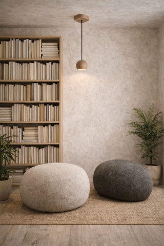 Lampa wisząca dębowa japandi Tama I