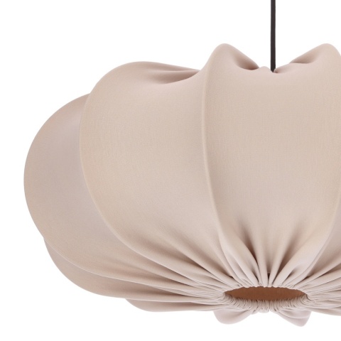 Lampa wisząca japandi Hanae Hada – detal beżowego abażura.