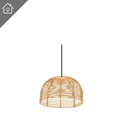 Lampa wisząca rattanowa Yamori - widok na białym tle