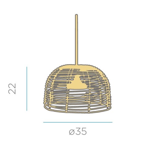 Lampa wisząca Yamori - wymiary i schemat techniczny