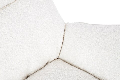Fotel bujany japandi biały z drewnianymi płozami Yuragi