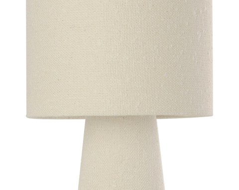 lampa stołowa kinari teburu detal lnianej tkaniny klosza