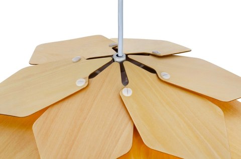 lampa wisząca drewniana japandi szyszka kabel