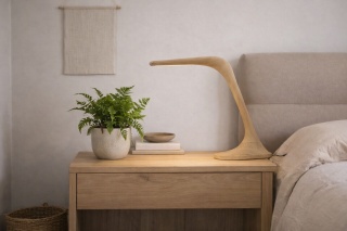 Lampa biurkowa drewniana LED japandi Edanami Teburu