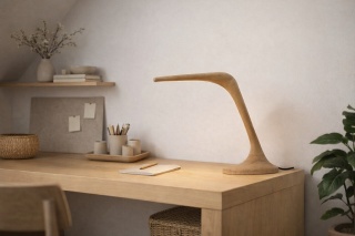Lampa biurkowa drewniana LED japandi Edanami Teburu