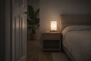 Lampa stołowa LED japandi Kaku Tēburu