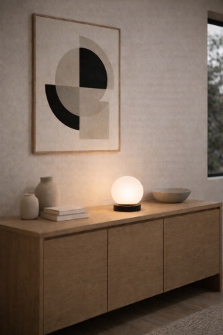 Lampa stołowa japandi Nagare Tēburu