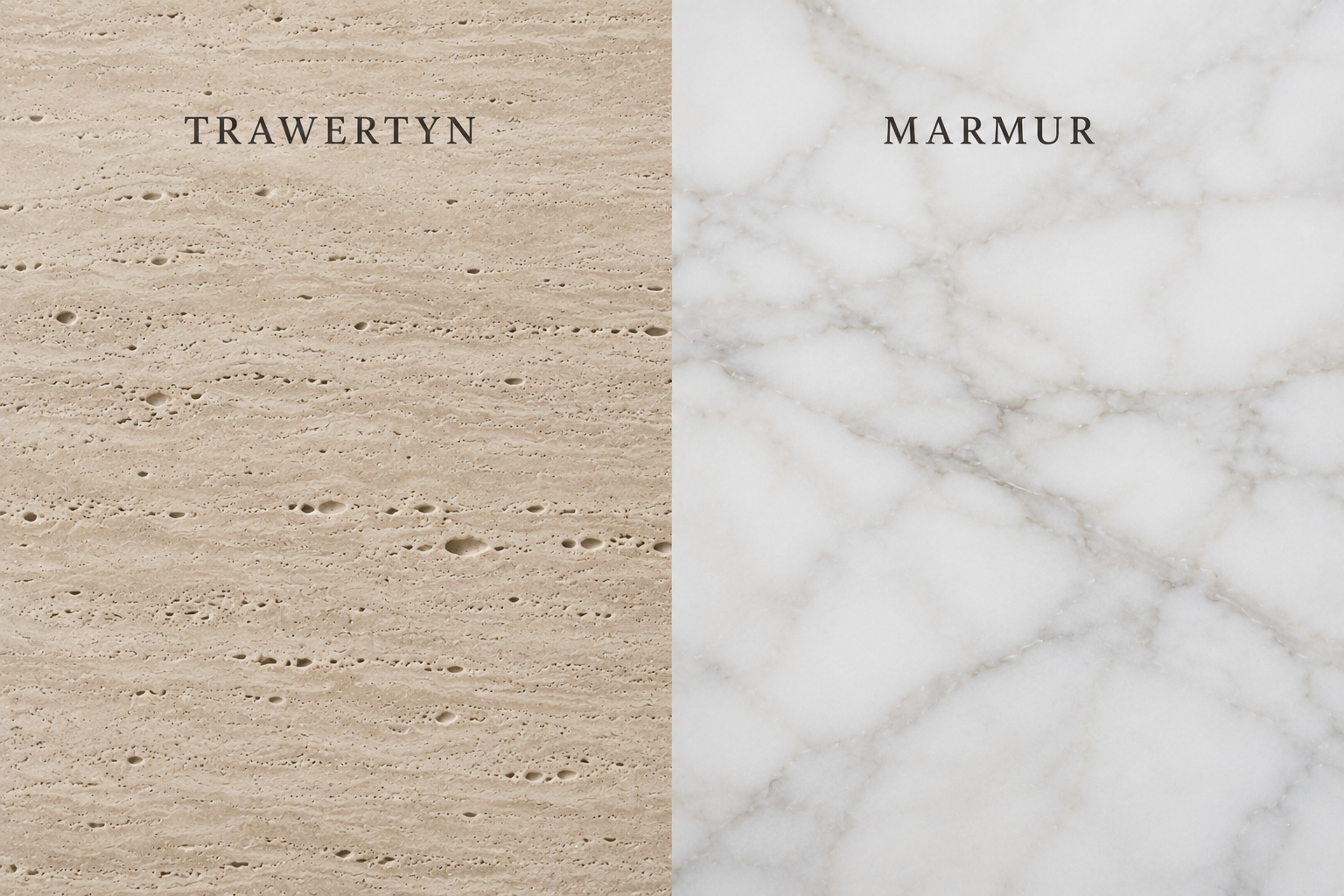 trawertyn vs marmur