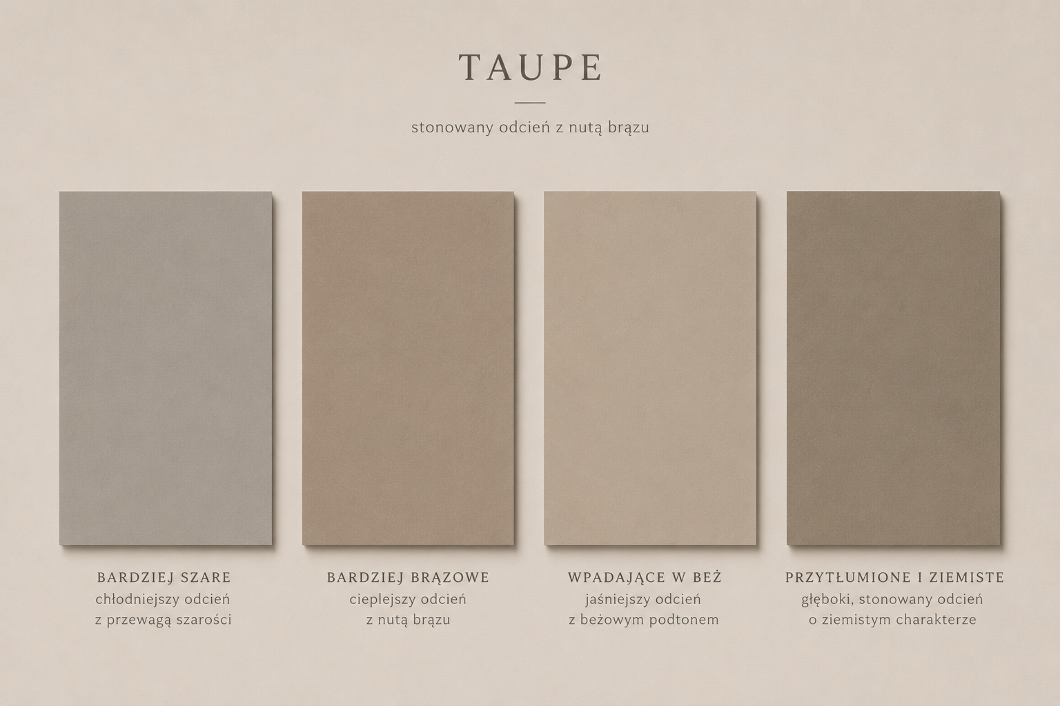 taupe odcienie